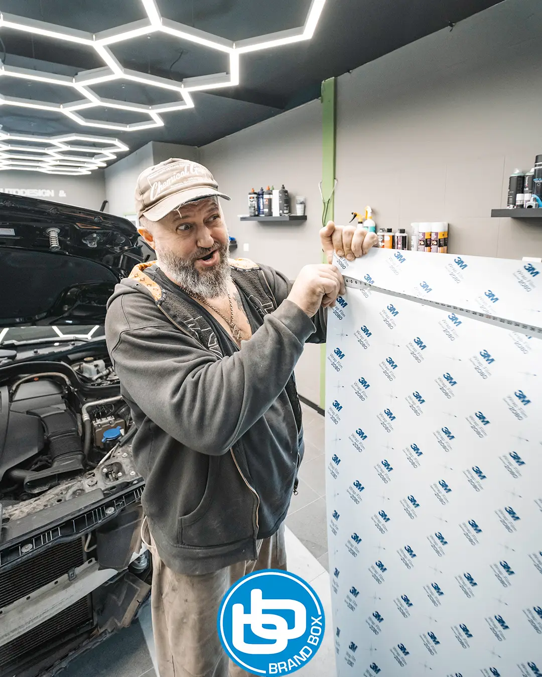 Подготовка плёнки для оклейки Mercedes